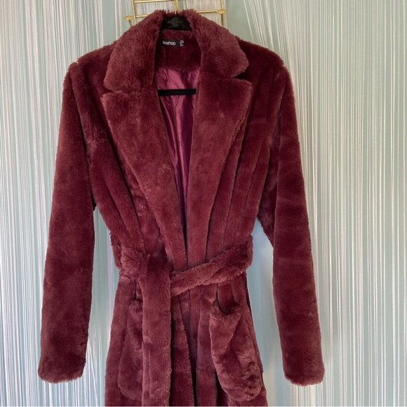 Faux Fur Maxi Coat Size US6 NWOT - Picture 5 of 17